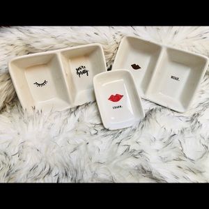 NEW 3 piece Rae Dunn Trinket/Tray/Dish Set